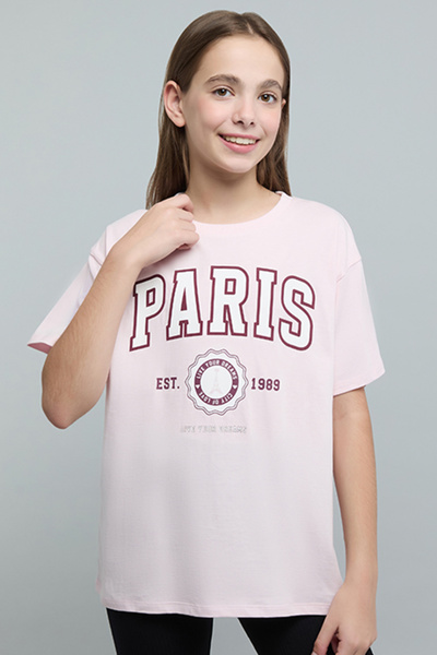 R&B Typography Print T-Shirt with Crew Neck and Short Sleeves