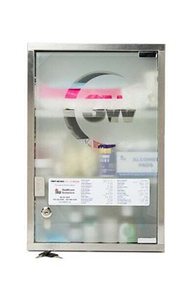 3W Healthcare 3WF-9331-FAB - خزانة إسعافات أولية من الفولاذ المقاوم للصدأ متو...
