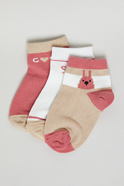 R&B 3 Pack Patterned Ankle Socks