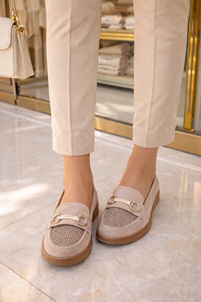 Peta Γυναικείο Loafer με αγκράφα από σουέντ