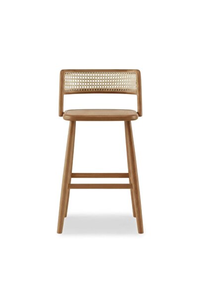 Gazzini Furniture Venosa Hazeranlı Ahşap Bar Sandalyesi