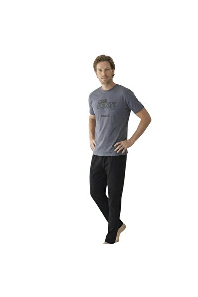 ROYAM Ανδρικό σετ πιτζάμες Donwear από 100% βαμβακερό χτενισμένο βαμβάκι, καλ...