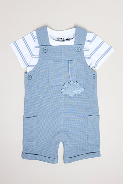 R&B Striped T-Shirt and Dungaree Set