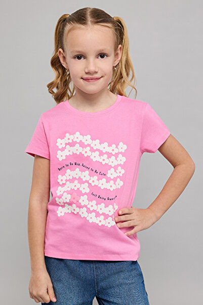 R&B Printed T-Shirt with Crew Neck and Short Sleeves