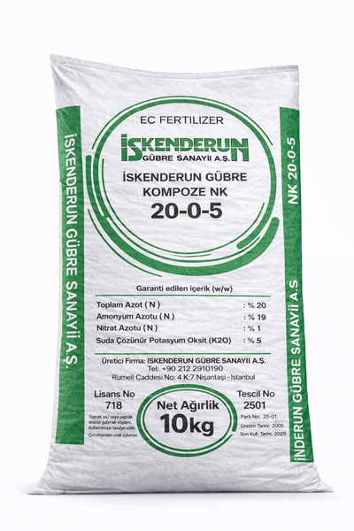 İSKENDERUN GÜBRE Çim Gübresi 20-0-5 Granül Formda 10 kg