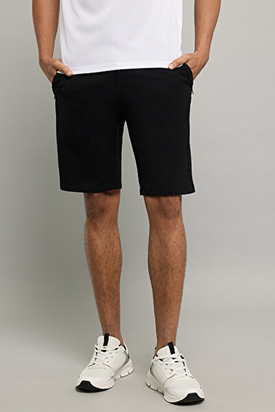 R&B Solid Shorts with Drawstring Waist