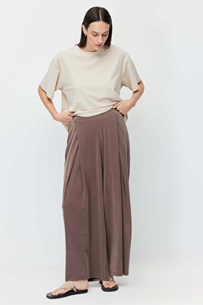 PAULMARK Παντελόνι - Καφέ - Oversize