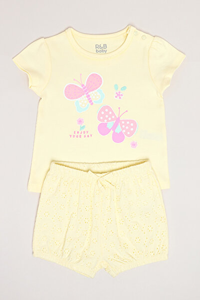 R&B Printed T-Shirt and Shorts Set