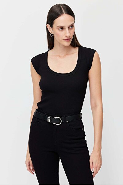 PAULMARK Γυναικεία μπλούζα με βαθύ στρογγυλό λαιμό