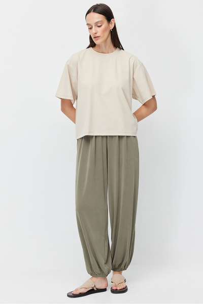 PAULMARK Γυναικείο παντελόνι με άνετη εφαρμογή και ελαστικά μανσέτες