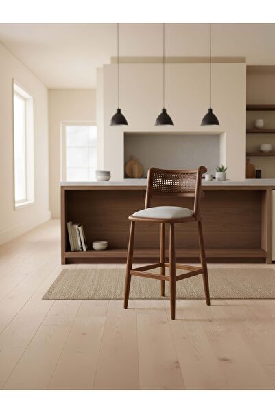 Gazzini Furniture Venosa Ahşap Bar Sandalyesi