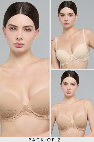 R&B 2 Pack Double Push-Up Bras
