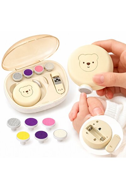 Printisor Pila Electrica Unghii Bebelusi Montessori, Ursulet, 6 Capete Inters...