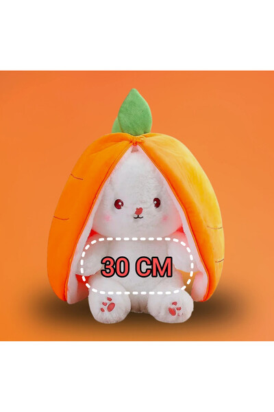 Takara Tomy دمية أرنب جزرية محشوة بسحّاب، 30-35 سم، هدية أرنب فروي ناعم، صديق...