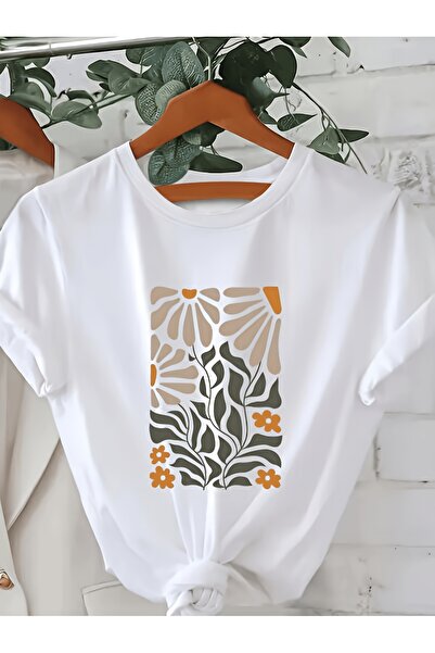 yiou trendy clothing تي شيرت كبير الحجم مطبوع بنمط باباتيا