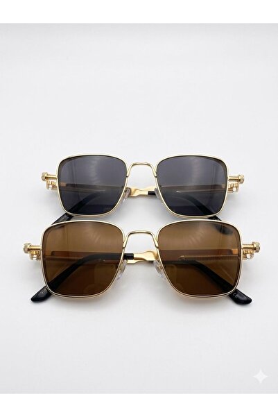 dzmerc Retro Punk & Vintage Steampunk Style Square Metal Frame Sun Glasses / ...