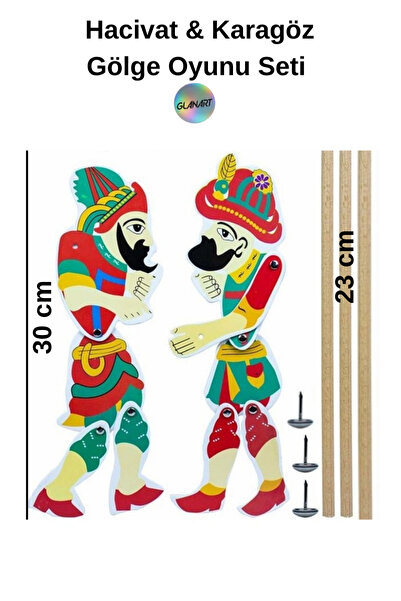 Glanart Hacivat ve Karagöz Gölge Oyun Seti 1 Takım