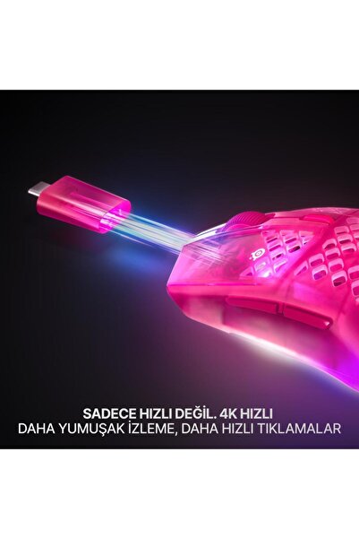 SteelSeries Aerox 3 Wireless Gen 2 - Magenta Haze 4K Kablosuz Gaming Mouse