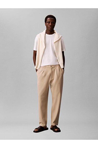 Calvin Klein TAPERED TECH KNIT PLEATED PANT