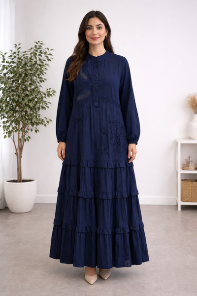 Lissmore Viscose Dress with Folded Skirt Detail
