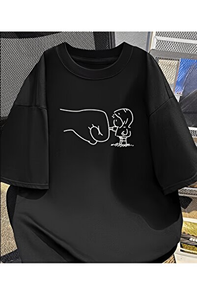 yiou trendy clothing تي شيرت بأكمام قصيرة مطبوع عليه شخصية فن الخط البسيط للج...