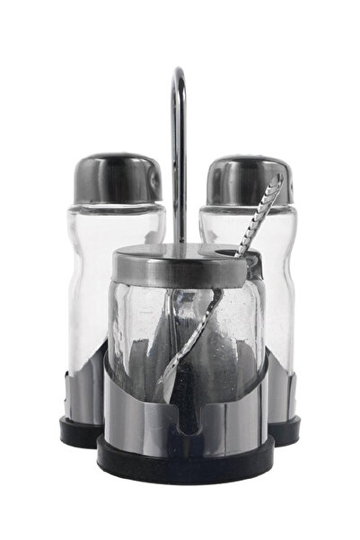 Orchid By Styli Glass 3-Pieces Spice Jar Set