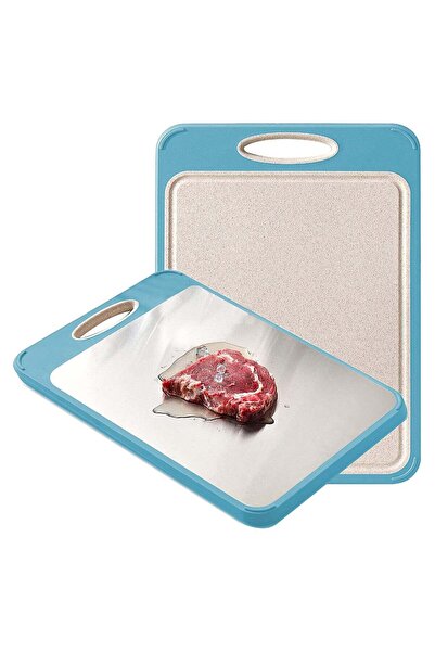 SWİFT Chopping Cutting Board Double-Sided for Kitchen with 304 Stainless Stee...