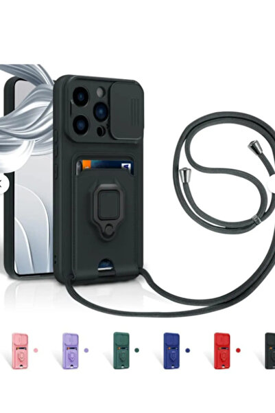 Lionix Apple iPhone 11 Kılıf Kamera Koruma Ve Sürgülü Kartvizitli Kartlıklı S...