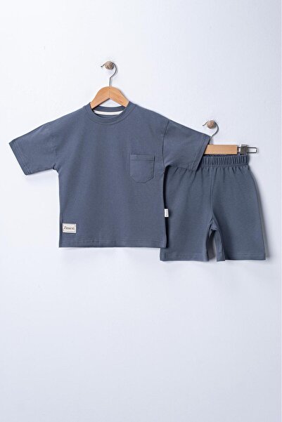 ZİMEXİ 3-4-5-6 Years 100% Cotton Pocket Detail Embroidered Shorts for Boys