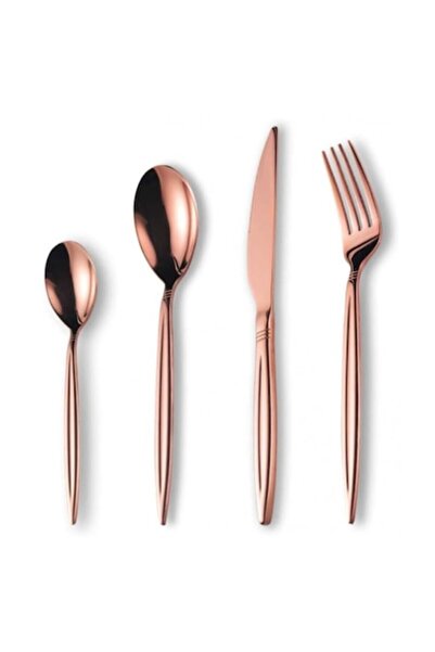 GRÜNBERG 24-piece stainless steel cutlery set, Grunberg BL386R24, Pink/Gold