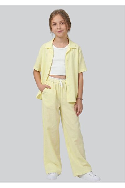 ww waka waka kids store Κοριτσίστικο σετ 3 τεμαχίων με λινό look - Κοντομάνικ...