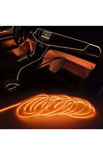 Buscarpone Araç İçi Neon Aydınlatma Led Göğüs Torpido Ledi Neon İp Led Turunc...