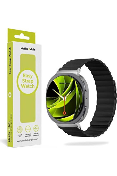 Mobile Origin Εύκολο Μαγνητικό Λουράκι Galaxy Watch 8 Μαύρο/Πορτοκαλί