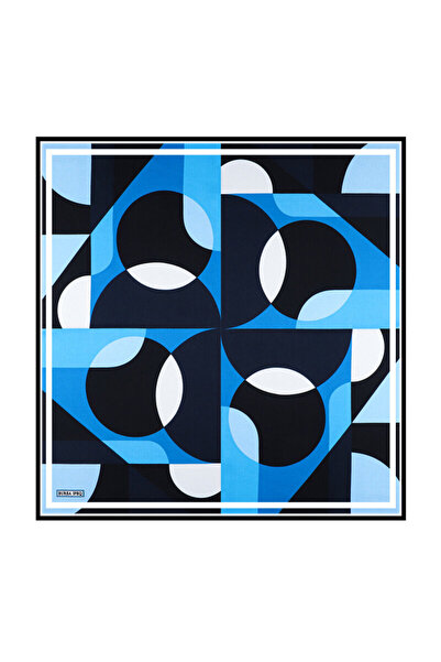 Bursa İpek Μεταξωτό μαντήλι με μοτίβο Blue Balance