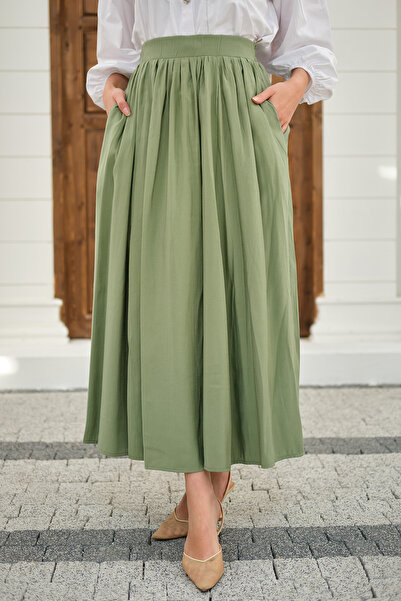 LOCCO Λιτή φούστα - Πράσινο - Regular