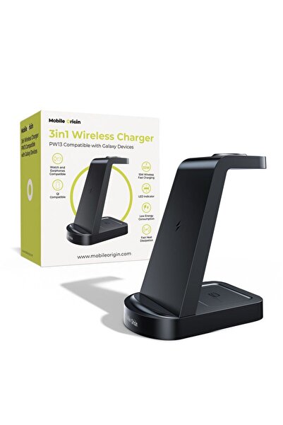 Mobile Origin 3 σε 1 Ασύρματος Φορτιστής PW13 Συμβατός με Samsung