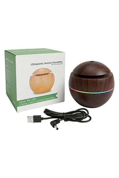 Generic مرطب هواء LED بـ 7 ألوان سعة 130 مل، مرطب صغير يعمل بـ USB، هادئ للمك...