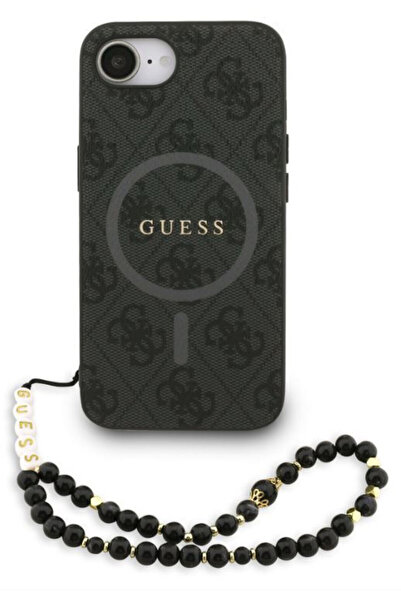 Guess Θήκη MagSafe από Δερματίνη PU με Έγχρωμο Δαχτυλίδι-Λουράκι 4G για iPhon...