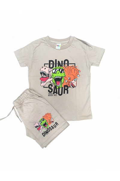 zahider Αγορίστικο σετ πιτζάμες με καλοκαιρινό σορτς, 100% βαμβακερό, με στάμ...