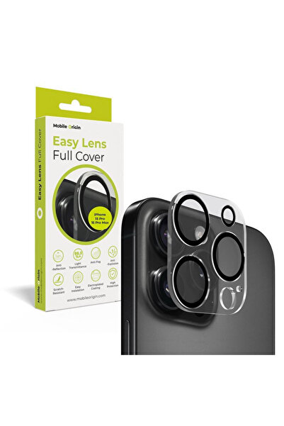 Mobile Origin Easy Lens πλήρης κάλυψη, διαφανές - iPhone 15 Pro / 15 Pro Max
