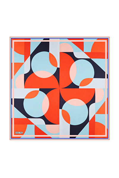 Bursa İpek Μεταξωτό μαντήλι με σχέδιο Ice Blue Balance