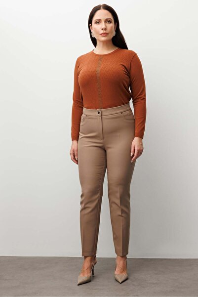 Moda İlgi Modailgi Elastic Waist Five-Pocket Skinny Leg Trousers-30518