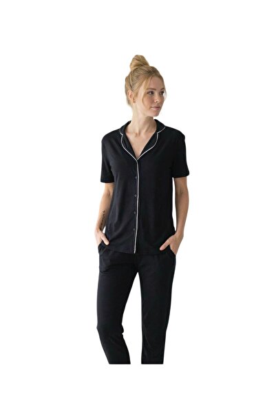 ROYAM Donwear Γυναικεία 100% Modal Καλοκαιρινή κοντομάνικη πιτζάμες με κουμπι...