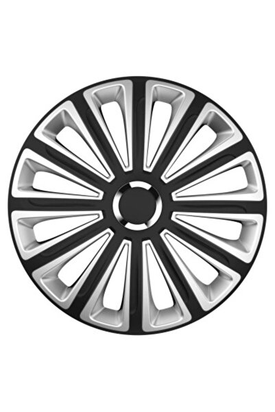 Xenon Bright Σετ ασημί και μαύρα καλύμματα τροχών 15 ιντσών με χρωμιωμένο δακ...