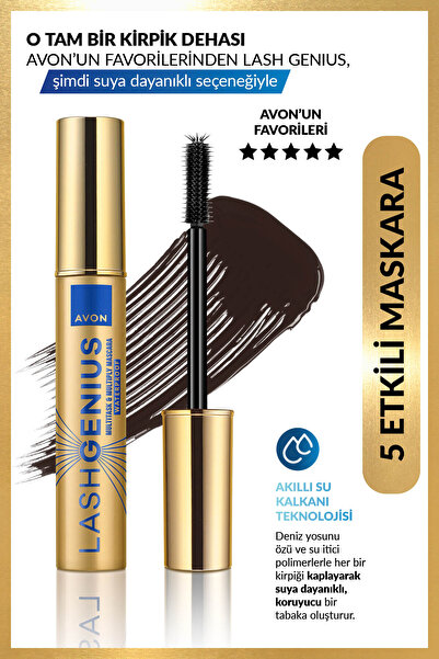 AVON Lash Genius Suya Dayanıklı Maskara - Brown Black