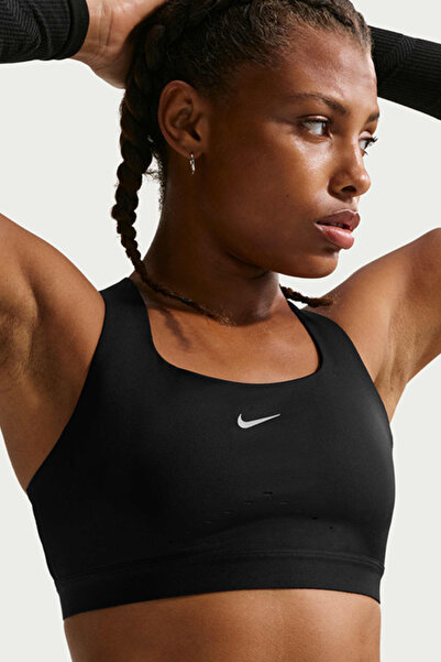 Nike حمالة صدر رياضية نسائية من سويفت بدعم عالٍ (بطانة خفيفة)