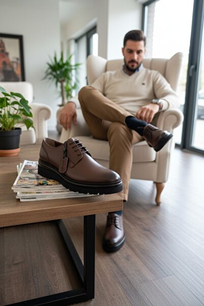 enoch Otorite Series Thick Soled Orthopedic Masculine Derby Shoes