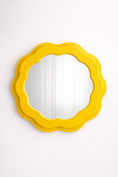 Ortakçı Design Echo Deco Ripple – Çift Katmanlı Dalgalı Çerçeve Ayna | Dekora...