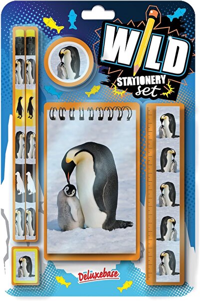 Deluxebase Wild Stationery Set - Penguin