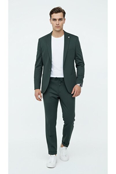 Plus Scorpion Pantaloni jogger pentru bărbați, cu un singur nasture, cu șiret...